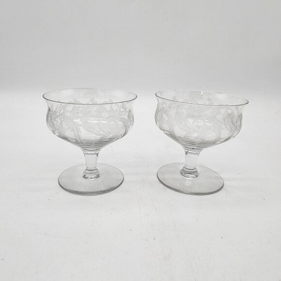Antique Central Glass Thistle Pattern Glasses - Picture 1 of 5